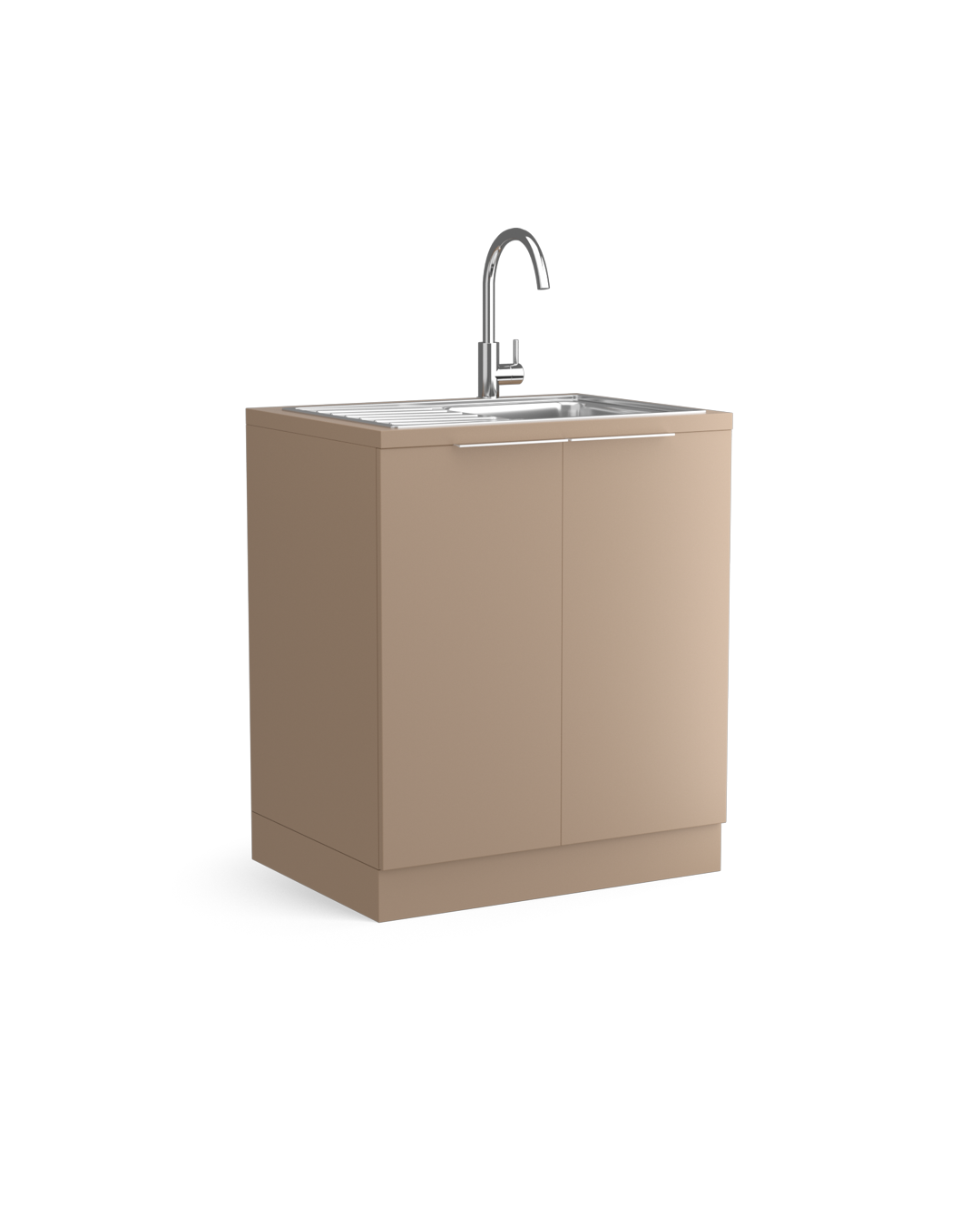 Colorbar Waschtisch - Beiger Waschschrank - Chrom Waschbecken